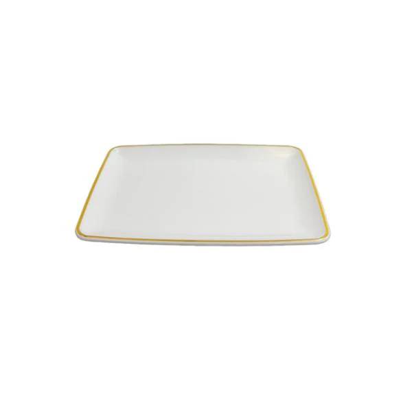 Gold Rim Square Platter - 27cm - Image 2