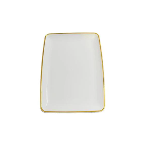 Gold Rim Square Platter - 27cm - Image 3