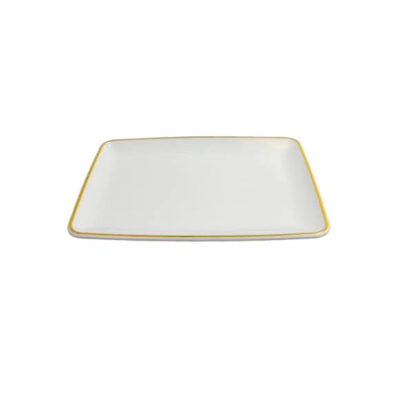 Gold Rim Square Platter - 27cm - Image 4