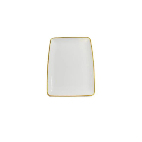 Gold Rim Square Platter - 27cm - Image 5