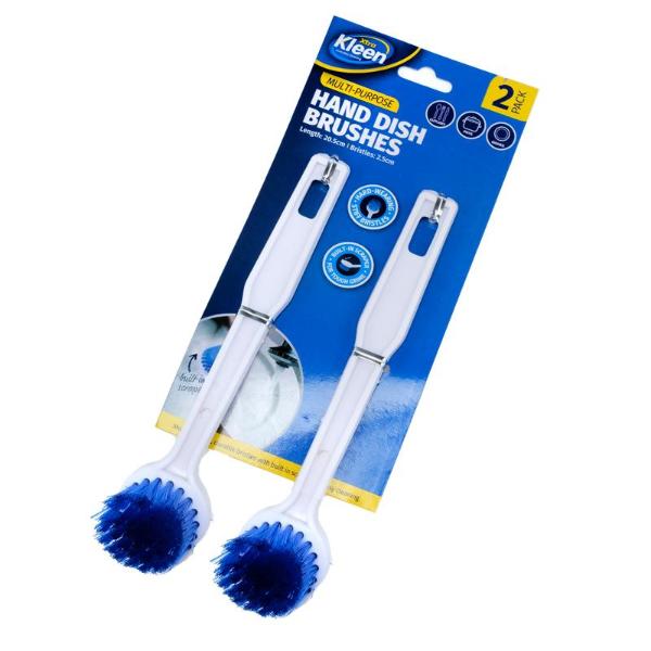 2 Pack Hand Dish Brush With Scraper - 20.5cm - Image 3