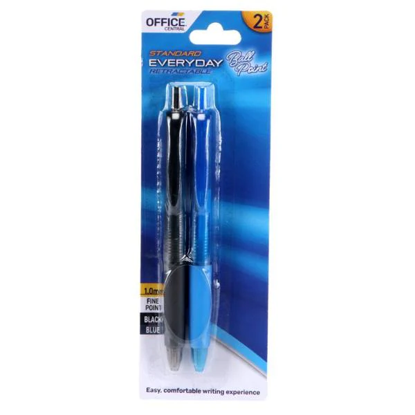 Pen Ballpoint Retractable 2pc