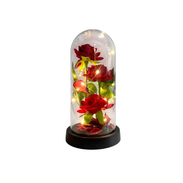 3 Forever Rose In Glass Dome With Led - Image 9