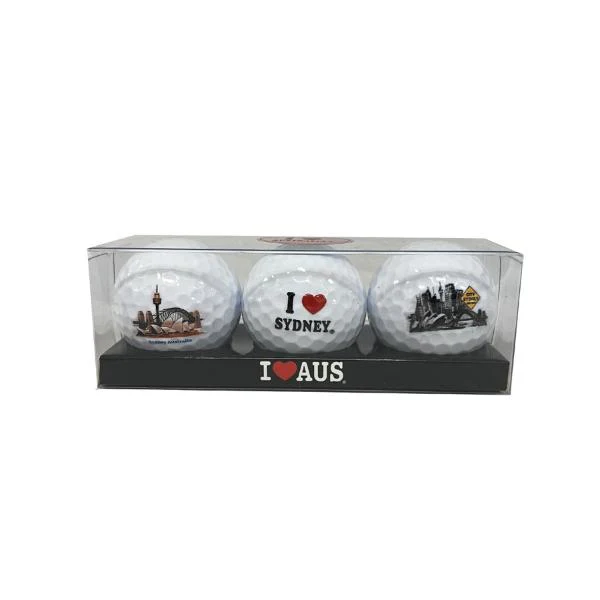 3 Pack I Love Sydney Golf Balls