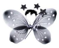 3 Piece Set Black Butterfly Wings