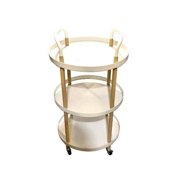 3 Tier Black Or White Storage Tray With Wheels - Image 2