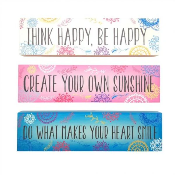 Rectangular Boho Block Sign - 30cm