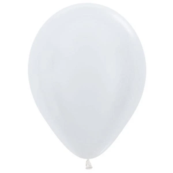 25 Pack Sempertex Satin White Latex Balloons - 30cm