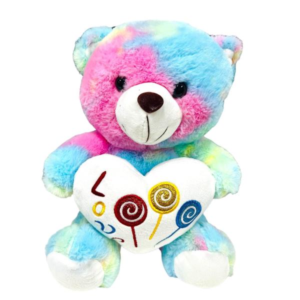 Valentines Rainbow Bear - 30cm