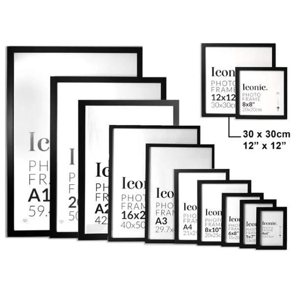 Black Iconic Frame - 30cm x 30cm