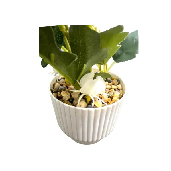 White Flower Potted Plant - 32cm - Image 2