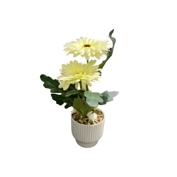 White Flower Potted Plant - 32cm - Image 3