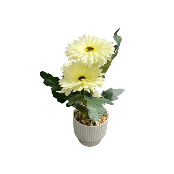 White Flower Potted Plant - 32cm - Image 4
