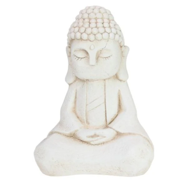 32cm Sitting Cream Buddha 2 Asstd - Image 3