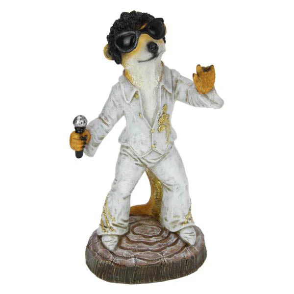 Standing Meerkat Rockstar Elvis - 33cm