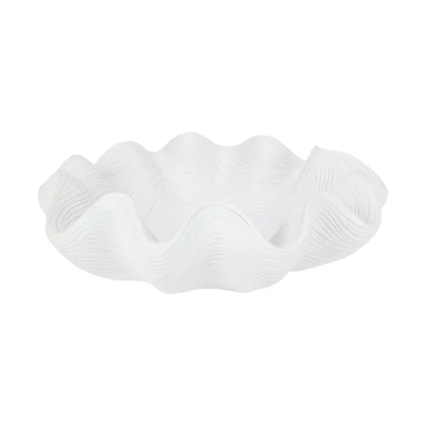White Coral Finish Decor Bowl - 33cm