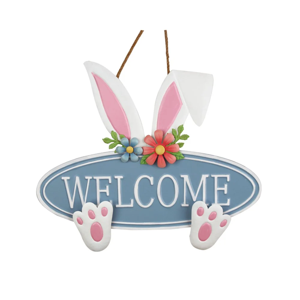 35.5X30.5CM METAL EASTER WELCOME SIGN