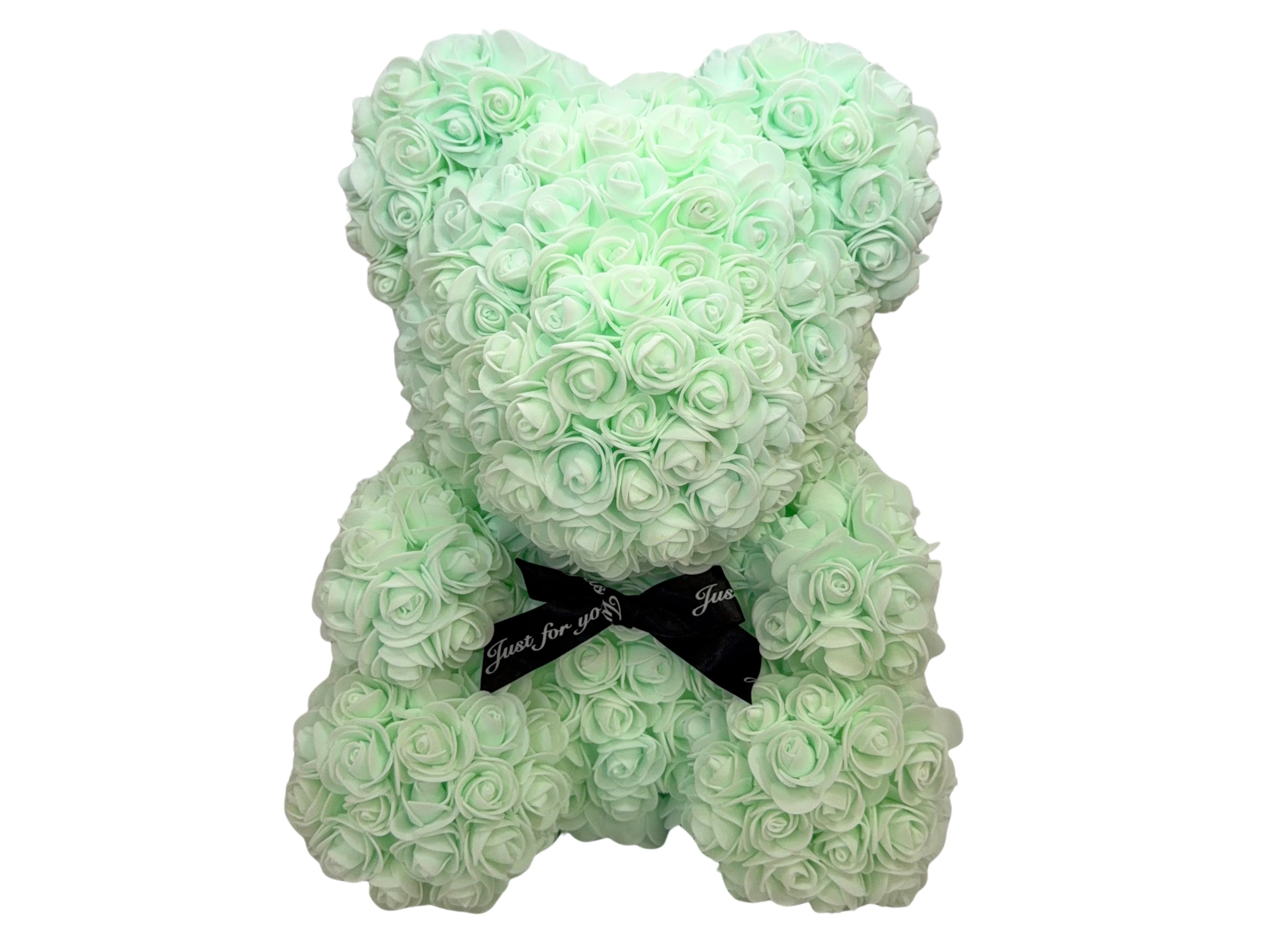 Mint Silicon Rose Bear - 35cm