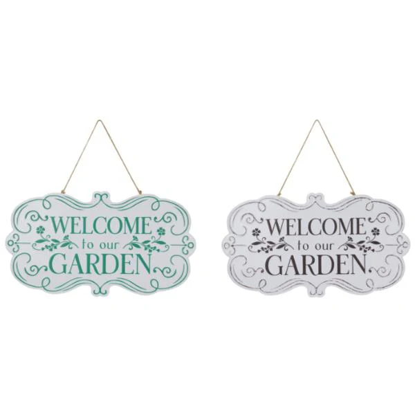 Metal Welcome To Our Garden - 39cm
