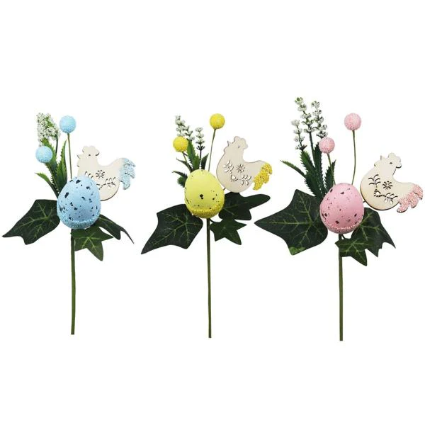 3A 26CM EASTER PICK BLUE, YELLOW, PINK