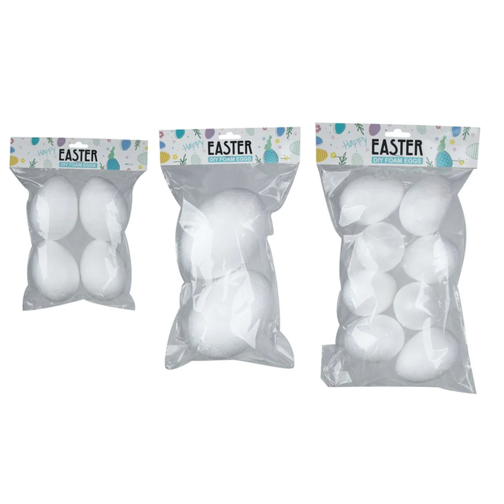 3A DIY FOAM EASTER EGG 2PK 8X12CM, 4PK 6.5X8.7CM, 8PK 4.2X6.5CM