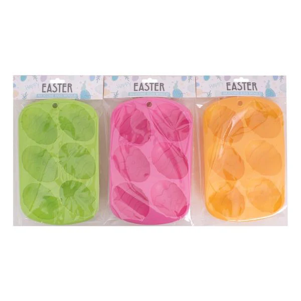 Assorted Easter Silicone Egg Chocolate Mould - 12cm x 21cm x 2.5cm - Image 2