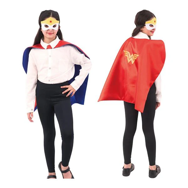 Assorted Superhero Mask & Cape - 69cm - Image 3