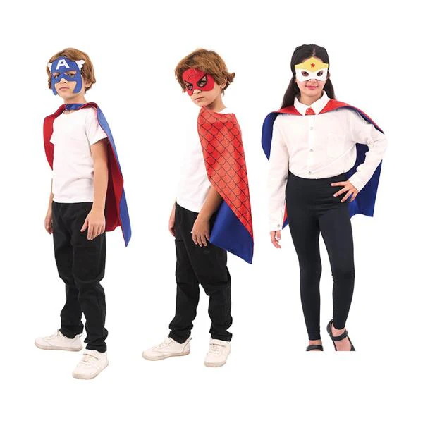 Assorted Superhero Mask & Cape - 69cm - Image 4