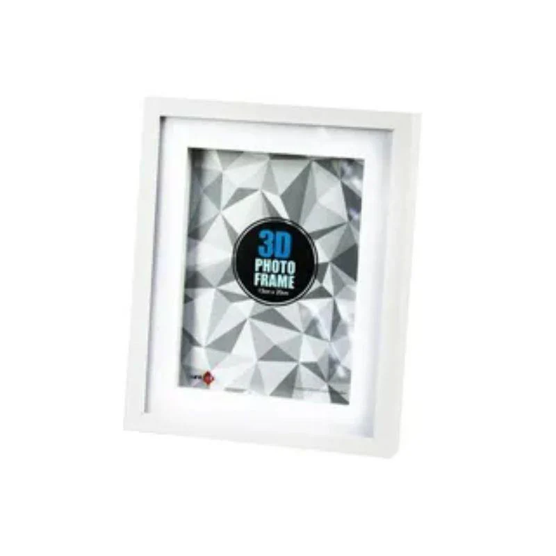 3D White Photo Frame - 20cm x 25cm / 15cm x 20cm