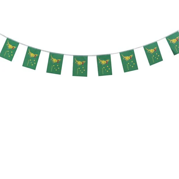 10 Sheet Polyester Boxing Kangaroo Bunting - 300cm