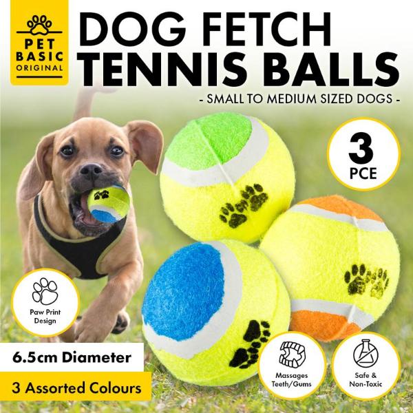 3 Pack Dog Fetch Tennis Balls - Image 2