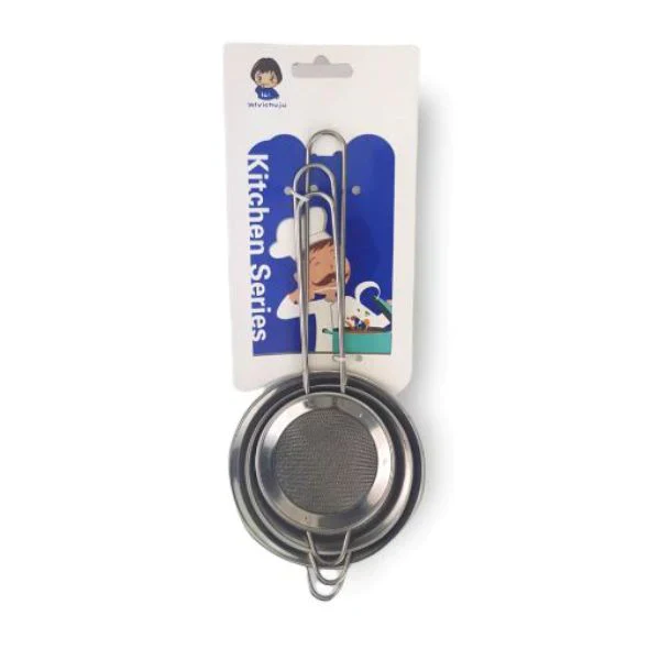 3 Pack Stainless Steel Strainer Set