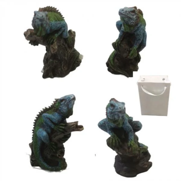 Resin Miniature Iguana With Paper Bag - 6cm