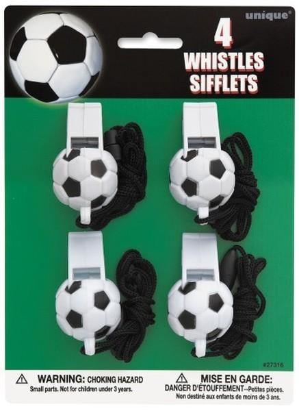 4 Pack 3D Soccer Ball Whistles - Image 2