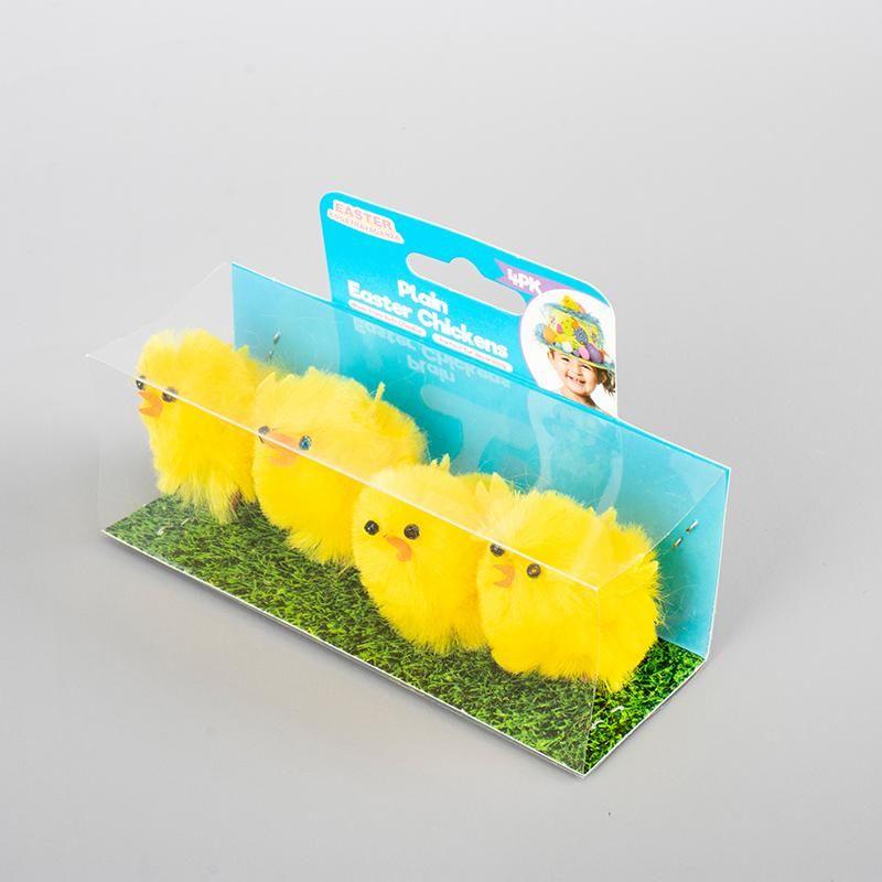 Easter Chicken 4pc Large 4.5cm Yellow - Image 2