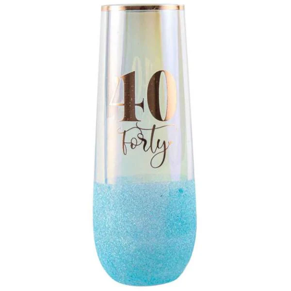 40 Glitterati Colour Stemless Champagne Glass - 180ml