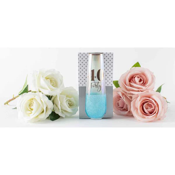 40 Glitterati Colour Stemless Champagne Glass - 180ml - Image 2