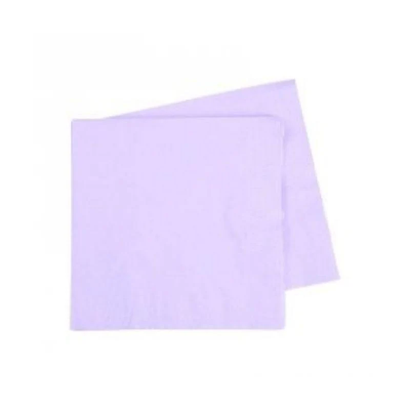 40 Pack Pastel Lilac Lunch Napkins - 33cm x 33cm