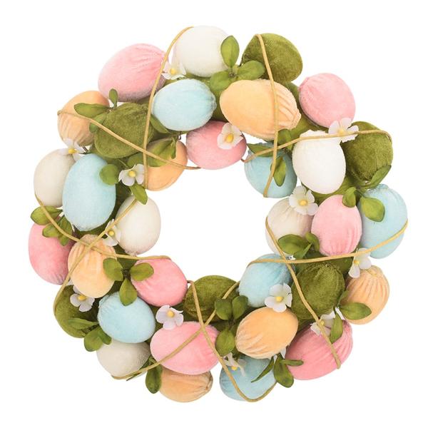 Velvet Egg Wreath - 40cm