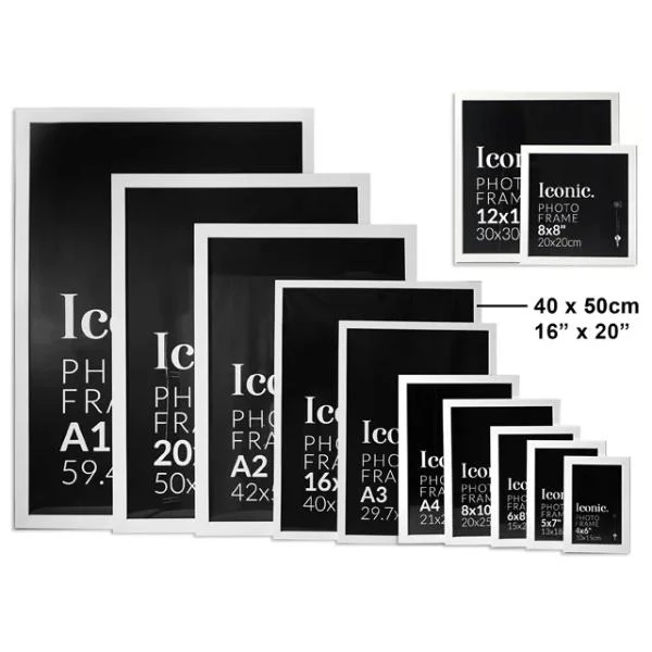 White Iconic A3 Frame - 40cm x 50cm