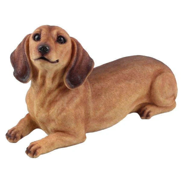 Laying Brown Dachshund Dog - 45cm