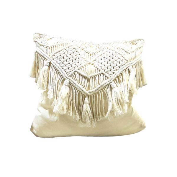 Macrame Cushion With 450g Insert - 45cm x 45cm