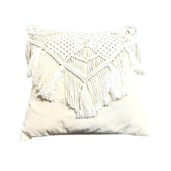 Macrame Cushion With 450g Insert - 45cm x 45cm - Image 2