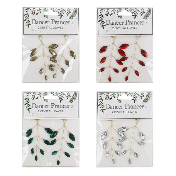 2 Pack Crystal Leaf - 5cm x 7.5cm - Image 2