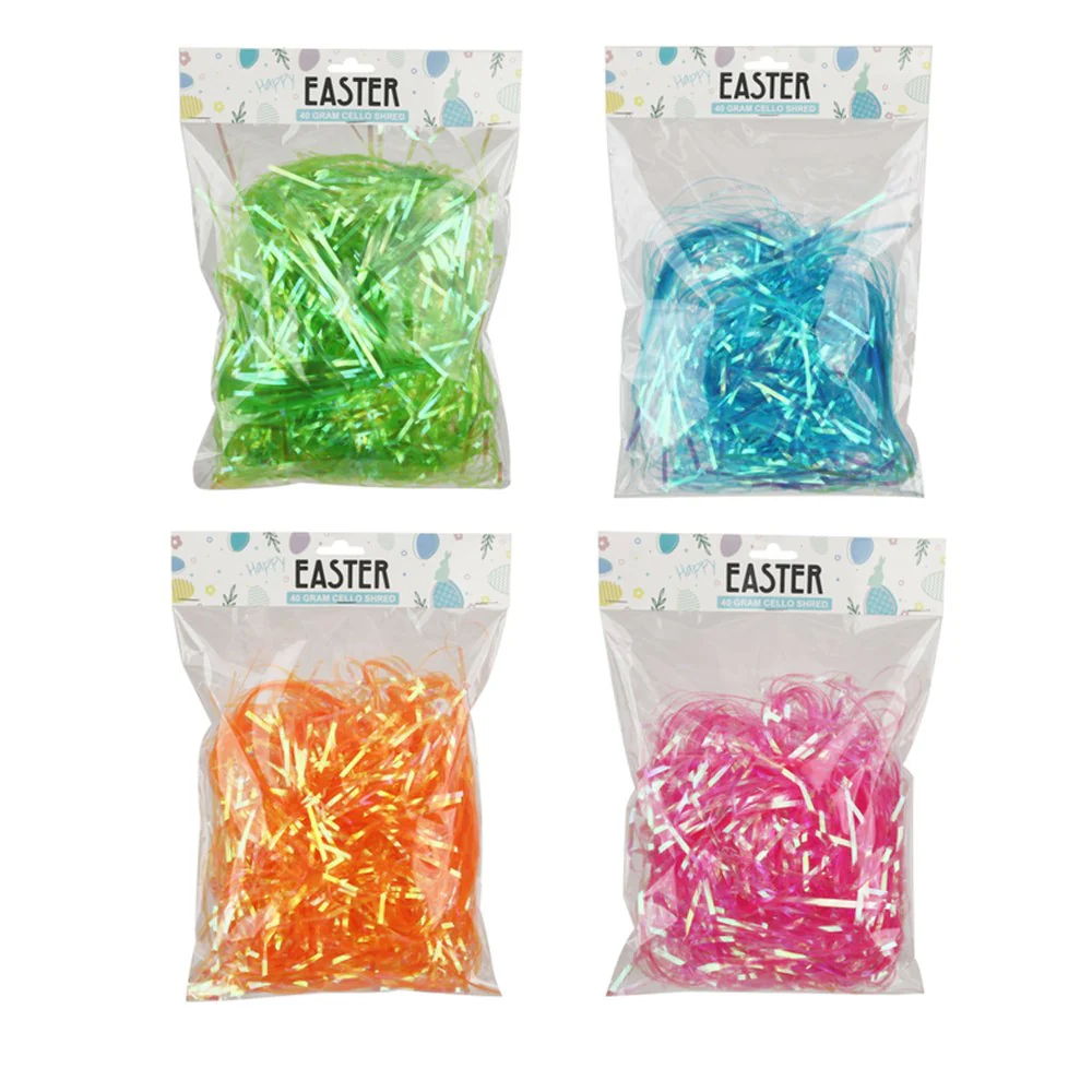 4A 40G IRIDESCENT CELLO SHRED-PINK, BLUE, YELLOW, GREEN - Image 2