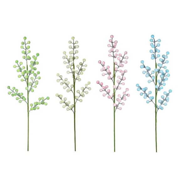 4A 61CM EASTER BERRY STEM MINT, PINK, YELLOW, BLUE