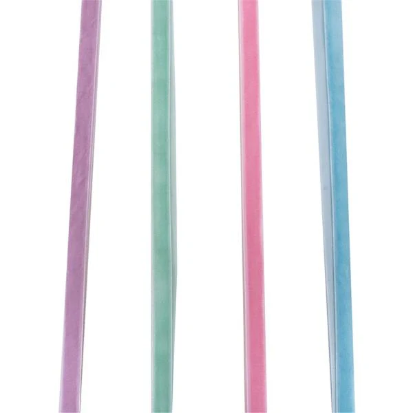 Assorted Pastel Velvet Ribbon - 1cm x 500cm - Image 2