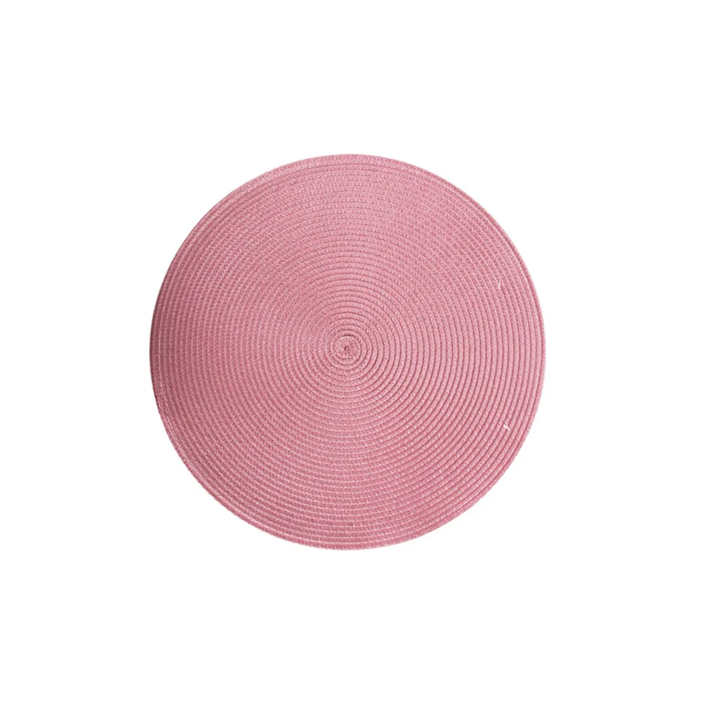 4PK 38CM PINK ROUND PLACEMAT
