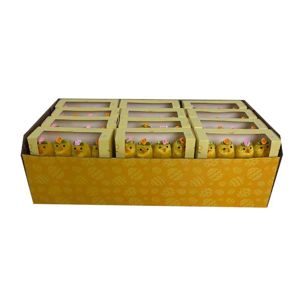 4 Pack Chicks With Floral Hair Clip - 5cm - Image 2