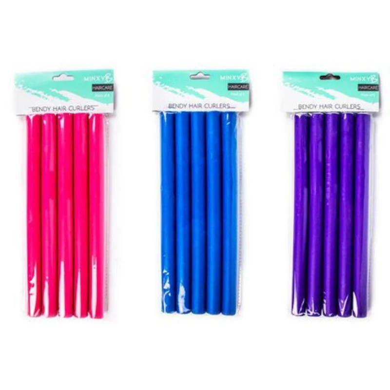 5 Pack Bendy Hair Curlers - 1.7cm x 24cm